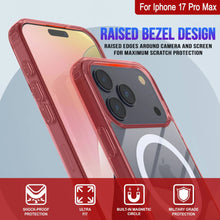 Load image into Gallery viewer, Punkcase iPhone 17 Pro Max Magnetic Wireless Charging Case [ClearMag Series][Red]
