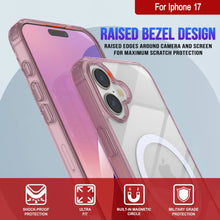 Load image into Gallery viewer, Punkcase iPhone 17 Magnetic Wireless Charging Case [ClearMag Series][Rose]
