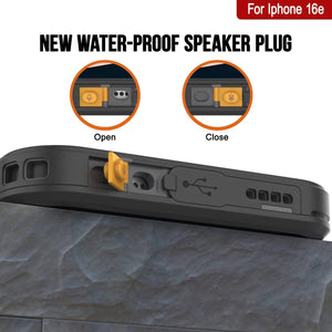 iPhone 16e  Waterproof Case, Punkcase [Extreme Mag Series] Armor Cover W/ Built In Screen Protector [Grey]