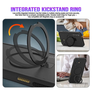 iPhone 17 Waterproof Case [Kickstud 2.0 Series] Protective IP68 Cover W/Screen Protector & Kickstand [Black]