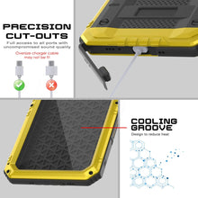 Load image into Gallery viewer, iPhone 16 Plus Metal Extreme 3.0 Series Aluminum Waterproof Case IP68 W/Buillt in Screen Protector &amp; Kickstand [Yellow]
