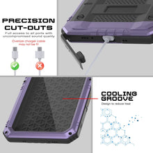 Load image into Gallery viewer, iPhone 16 Pro Metal Extreme 3.0 Series Aluminum Waterproof Case IP68 W/Buillt in Screen Protector &amp; Kickstand [Purple]
