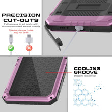 Load image into Gallery viewer, iPhone 16 Pro Metal Extreme 3.0 Series Aluminum Waterproof Case IP68 W/Buillt in Screen Protector &amp; Kickstand [Pink]
