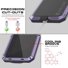 Load image into Gallery viewer, iPhone 17 Pro Max Metal Case, Heavy Duty Military Grade Armor Cover [shock proof] Full Body Hard [Purple]
