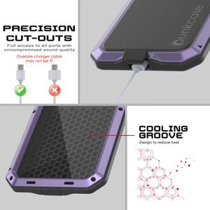 iPhone 17 Pro Max Metal Case, Heavy Duty Military Grade Armor Cover [shock proof] Full Body Hard [Purple]