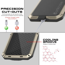 Load image into Gallery viewer, iPhone 17 Metal Case, Heavy Duty Military Grade Armor Cover [shock proof] Full Body Hard [Gold]
