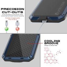 Load image into Gallery viewer, iPhone 17 Metal Case, Heavy Duty Military Grade Armor Cover [shock proof] Full Body Hard [Blue]
