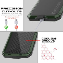 Load image into Gallery viewer, iPhone 17 Metal Case, Heavy Duty Military Grade Armor Cover [shock proof] Full Body Hard [Dark Green]
