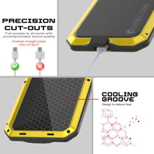 Load image into Gallery viewer, iPhone 17 Metal Case, Heavy Duty Military Grade Armor Cover [shock proof] Full Body Hard [Yellow]
