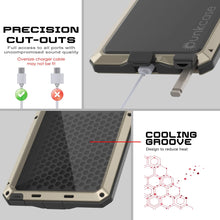 Load image into Gallery viewer, Galaxy S25 Ultra Metal Case, Heavy Duty Military Grade Armor Cover [shock proof] Full Body Hard [Gold]
