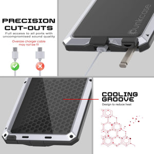 Galaxy S25 Ultra Metal Case, Heavy Duty Military Grade Armor Cover [shock proof] Full Body Hard [White]