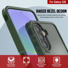 Load image into Gallery viewer, PunkCase Galaxy A36 Case, [Spartan 2.0 Series] Clear Rugged Heavy Duty Cover [Dark Green]
