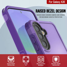 Load image into Gallery viewer, PunkCase Galaxy A36 Case, [Spartan 2.0 Series] Clear Rugged Heavy Duty Cover [Purple]
