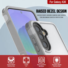 Load image into Gallery viewer, PunkCase Galaxy A36 Case, [Spartan 2.0 Series] Clear Rugged Heavy Duty Cover [White]
