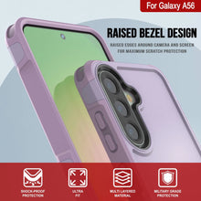 Load image into Gallery viewer, PunkCase Galaxy A56 Case, [Spartan 2.0 Series] Clear Rugged Heavy Duty Cover [Lilac]
