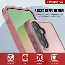 Load image into Gallery viewer, PunkCase Galaxy A56 Case, [Spartan 2.0 Series] Clear Rugged Heavy Duty Cover [Pink]

