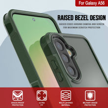 Load image into Gallery viewer, PunkCase Galaxy A56 Case, [Spartan 2.0 Series] Clear Rugged Heavy Duty Cover [Dark Green]
