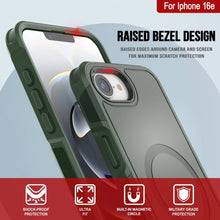 Load image into Gallery viewer, PunkCase iPhone 16e Case, [Spartan 2.0 Series] Clear Rugged Heavy Duty Cover W/Built in Screen Protector [dark green]
