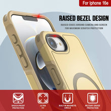 Load image into Gallery viewer, PunkCase iPhone 16e Case, [Spartan 2.0 Series] Clear Rugged Heavy Duty Cover W/Built in Screen Protector [yellow]

