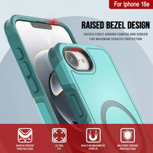 Load image into Gallery viewer, PunkCase iPhone 16e Case, [Spartan 2.0 Series] Clear Rugged Heavy Duty Cover W/Built in Screen Protector [Blue]
