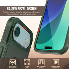 Load image into Gallery viewer, PunkCase iPhone 17 Air Case, [Spartan 2.0 Series] Clear Rugged Heavy Duty Cover W/Built in Screen Protector [dark green]
