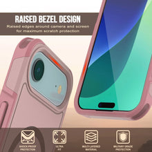 Load image into Gallery viewer, PunkCase iPhone 17 Air Case, [Spartan 2.0 Series] Clear Rugged Heavy Duty Cover W/Built in Screen Protector [pink]
