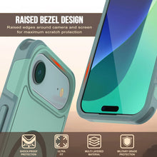 Load image into Gallery viewer, PunkCase iPhone 17 Air Case, [Spartan 2.0 Series] Clear Rugged Heavy Duty Cover W/Built in Screen Protector [teal]
