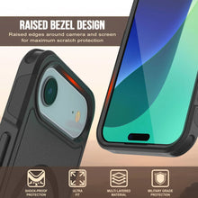 Load image into Gallery viewer, PunkCase iPhone 17 Air Case, [Spartan 2.0 Series] Clear Rugged Heavy Duty Cover W/Built in Screen Protector [Black]
