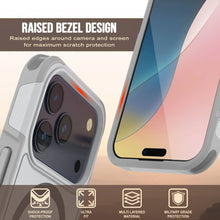 Load image into Gallery viewer, PunkCase iPhone 17 Pro Max Case, [Spartan 2.0 Series] Clear Rugged Heavy Duty Cover W/Built in Screen Protector [white]
