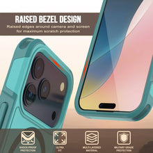 Load image into Gallery viewer, PunkCase iPhone 17 Pro Case, [Spartan 2.0 Series] Clear Rugged Heavy Duty Cover W/Built in Screen Protector [Blue]
