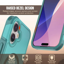 Load image into Gallery viewer, PunkCase iPhone 17 Case, [Spartan 2.0 Series] Clear Rugged Heavy Duty Cover W/Built in Screen Protector [Blue]

