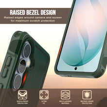 Load image into Gallery viewer, PunkCase Galaxy S26 Case, [Spartan 2.0 Series] Clear Rugged Heavy Duty Cover [Dark Green]

