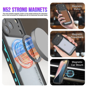 iPhone 17 Pro Waterproof IP68 Case, Punkcase [Teal] [StudStar Series] [Slim Fit]
