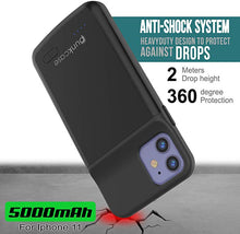 Load image into Gallery viewer, iPhone 11 Battery Case, PunkJuice 5000mAH Fast Charging Power Bank W/ Screen Protector | [Black]
