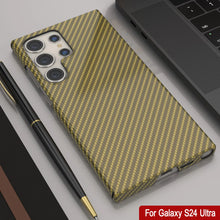Load image into Gallery viewer, Galaxy S24 Ultra Case, Punkcase CarbonShield, Heavy Duty &amp; Ultra Thin Cover [shockproof][non slip] [Yellow]
