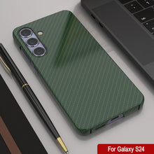 Load image into Gallery viewer, Galaxy S24 Case, Punkcase CarbonShield, Heavy Duty &amp; Ultra Thin Cover [shockproof][non slip] [Dark Green]
