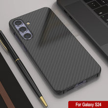 Load image into Gallery viewer, Galaxy S24 Case, Punkcase CarbonShield, Heavy Duty &amp; Ultra Thin Cover [shockproof][non slip] [Black]
