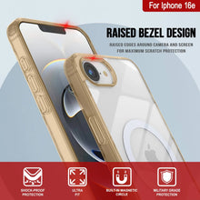 Load image into Gallery viewer, Punkcase iPhone 16e Magnetic Wireless Charging Case [ClearMag Series][Gold]
