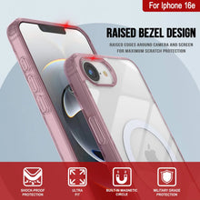 Load image into Gallery viewer, Punkcase iPhone 16e Magnetic Wireless Charging Case [ClearMag Series][Rose]
