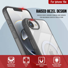 Load image into Gallery viewer, Punkcase iPhone 16e Magnetic Wireless Charging Case [ClearMag Series][Black]
