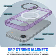 Load image into Gallery viewer, Punkcase iPhone 17 Air Magnetic Wireless Charging Case [ClearMag Series][Purple]
