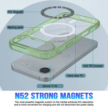 Load image into Gallery viewer, Punkcase iPhone 17 Air Magnetic Wireless Charging Case [ClearMag Series][Green]
