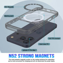 Load image into Gallery viewer, Punkcase iPhone 17 Pro Max Magnetic Wireless Charging Case [ClearMag Series][Silver]
