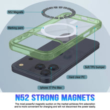 Load image into Gallery viewer, Punkcase iPhone 17 Pro Max Magnetic Wireless Charging Case [ClearMag Series][Green]

