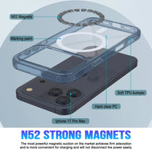 Load image into Gallery viewer, Punkcase iPhone 17 Pro Max Magnetic Wireless Charging Case [ClearMag Series][Navy]
