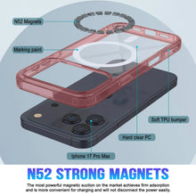 Load image into Gallery viewer, Punkcase iPhone 17 Pro Max Magnetic Wireless Charging Case [ClearMag Series][Red]
