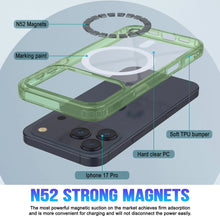 Load image into Gallery viewer, Punkcase iPhone 17 Pro Magnetic Wireless Charging Case [ClearMag Series][Green]
