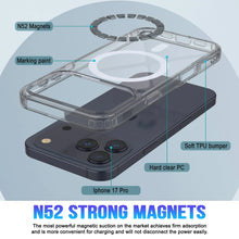 Load image into Gallery viewer, Punkcase iPhone 17 Pro Magnetic Wireless Charging Case [ClearMag Series][Clear]
