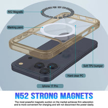 Load image into Gallery viewer, Punkcase iPhone 17 Pro Magnetic Wireless Charging Case [ClearMag Series][Gold]
