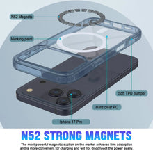 Load image into Gallery viewer, Punkcase iPhone 17 Pro Magnetic Wireless Charging Case [ClearMag Series][Navy]
